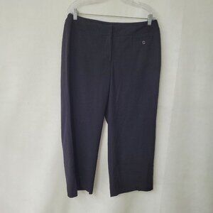 Atelier Crop Pant Womens 12 Black Viscose Blend Office‎ Business Casual Classic